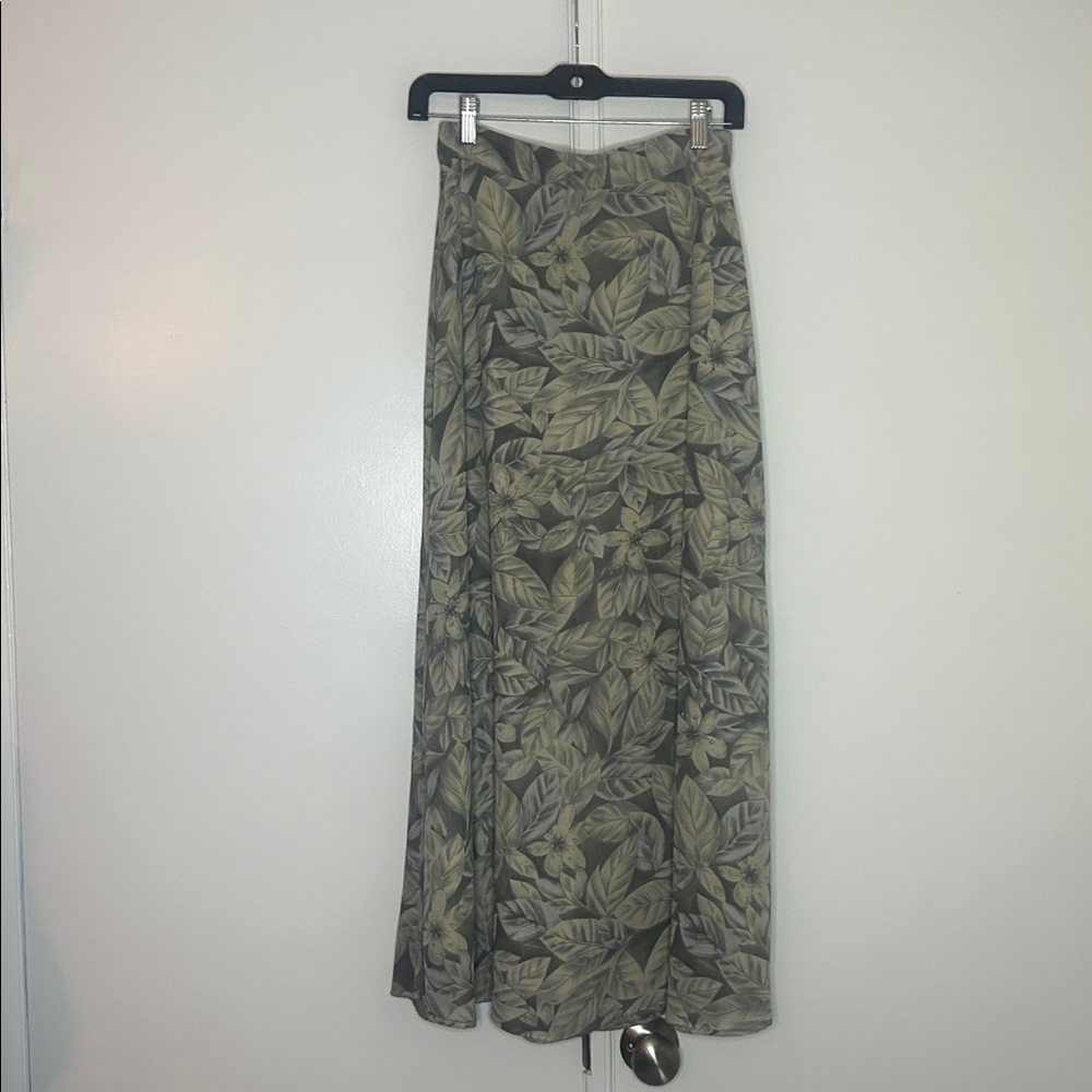 Vintage Botanical Floral Maxi Skirt | Cottagecore Boho A-Line Skirt - Picture 3 of 7